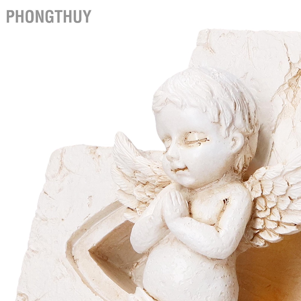 PhongThuy Tượng thiên thần Thiết kế rỗng Ngoại hình dễ thương Thân thiện với môi trường Nhựa Ánh sáng Điêu khắc Chúa giáng sinh để trang trí Quà tặng
