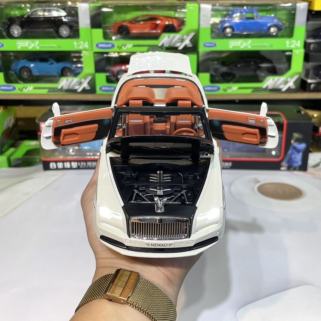 Mô hình xe ô tô hợp kim Rolls Royce Dawn mui trần tỉ lệ 1:24 hãng Newao 4 màu