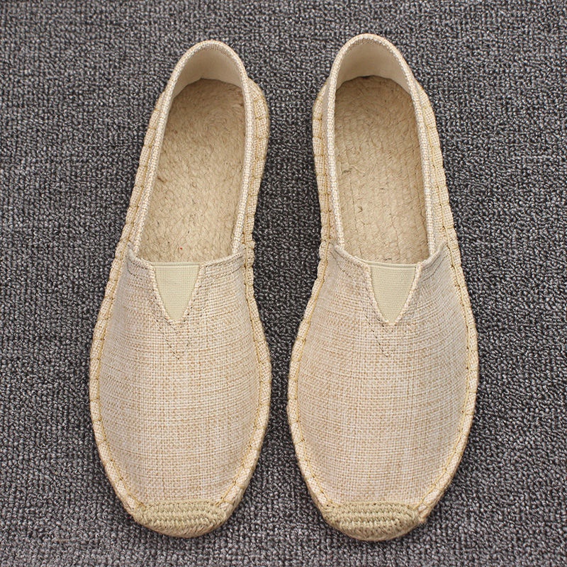 Giày vans Có size Lớn Năng Động Thời Trang Dành Cho Nam❁☄Giày Lười Vải Lanh Dệt Thủ Công Thời Trang Cho Nam