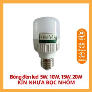 Bóng đèn led  5W, 10W, 15W, 20W KÍN NHỰA BỌC NHÔM bóng led bulb siêu tiết kiệm điện Đèn LED Bulb Ánh sáng trắng