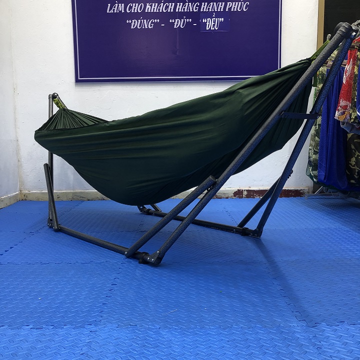 Võng dù cá sấu 2 lớp dài 2,4m rộng dãi thoải mái