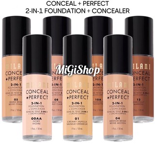 Kem Nền Che Khuyết Điểm Milani Conceal Perfect 2in1 Foundation Concealer 30ml