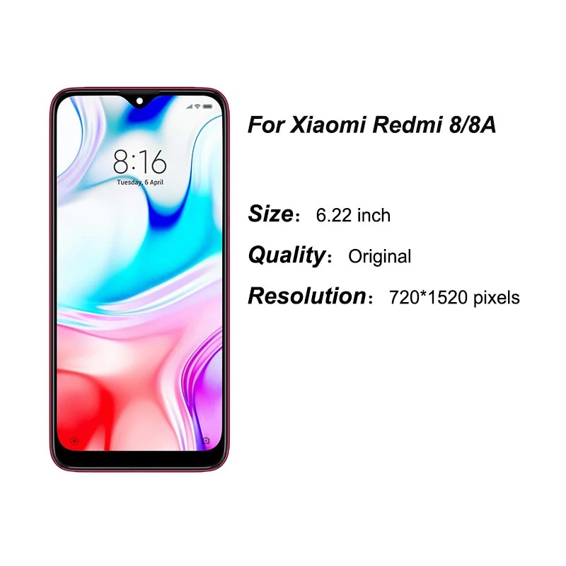 Màn Hình LCD Cho Xiaomi Redmi 8 8A Màn Hình Bộ Số Hóa Cảm Ứng Thay Thế Đã Kiểm Tra 100%