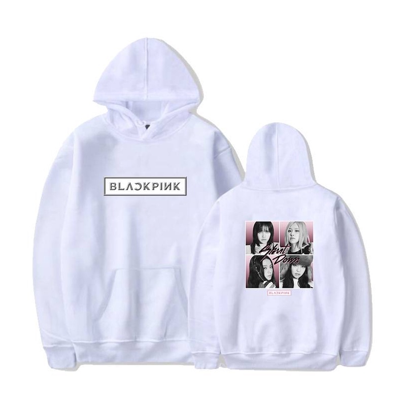 Tốt Nhất Áo Hoodie Dáng Rộng Màu Hồng In Chữ Blackpink BORN Thời Trang Thu Đông Dành Cho Nữ We