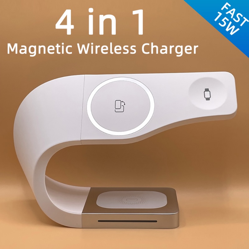 Đế Sạc Nhanh Không Dây Cho iPhone 14 Pro Max 13 Mini 11Pro XS Max Apple Watch AirPods Pro