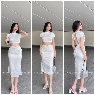 STARLA SKIRT - Chân váy lụa satin