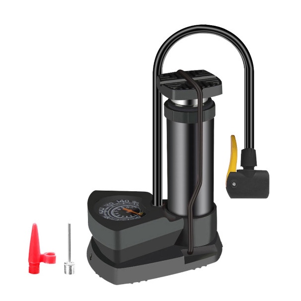 Bơm hơi xe đạp xe máy bơm chân xe máy gác chân xe máy bơm lốp xe máy, tặng kèm kim bơm banh