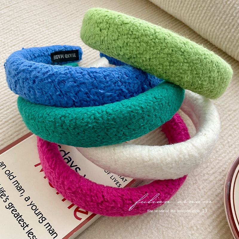 Băng Đô Cài Tóc Dệt Kim Viền Rộng Phong Cách Hàn Quốc Thanh Lịch Mới