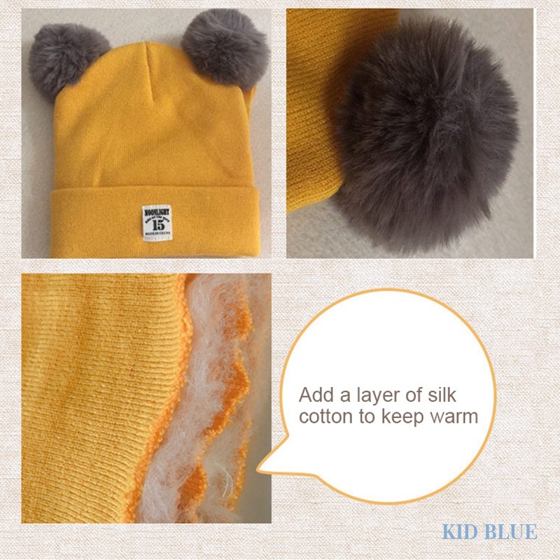 Set Nón + Khăn Choàng Cổ Dệt Kim Dễ Thương Giữ Ấm Mùa Thu Đông Phong Cách Hàn Quốc Cho Bé Sơ Sinh