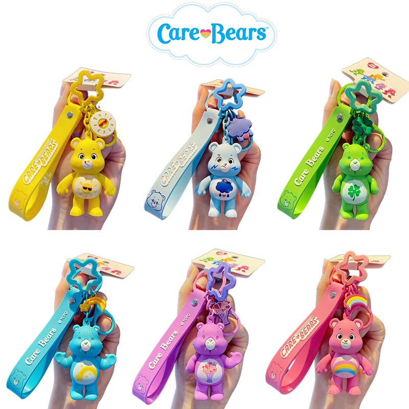 Cute Care Bears Keychain Toy Figure Bag Pendant Keyring Doll Xmas Gift Decorate Kids