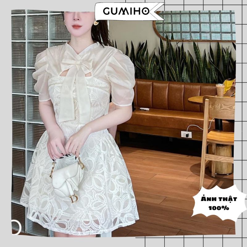 🔥Hàng Mới🔥Váy ren phối nơ tiểu thơ💥 Chuẩn dáng party cuối năm 🎥 Video cận chất