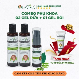 Combo 2 nước Rửa phụ khoa và 1 Gel Bôi Lavima- 100% thảo dược Châu Âu