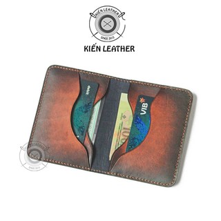 Ví Đựng Thẻ ATM, Card Holder Da Bò Thật Nhỏ Gọn, Tiện dụng, Kiến Leather V.CARD