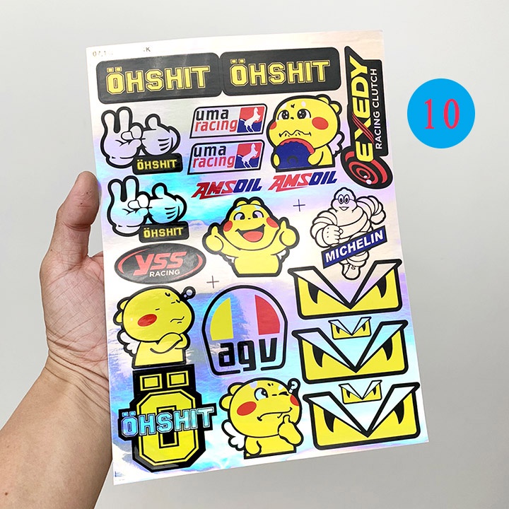 Tem Dán Xe Máy , Logo Trang Trí