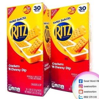 [HỘP 30 VĨ] Bánh Ritz chấm phô mai dạng vĩ - Mỹ