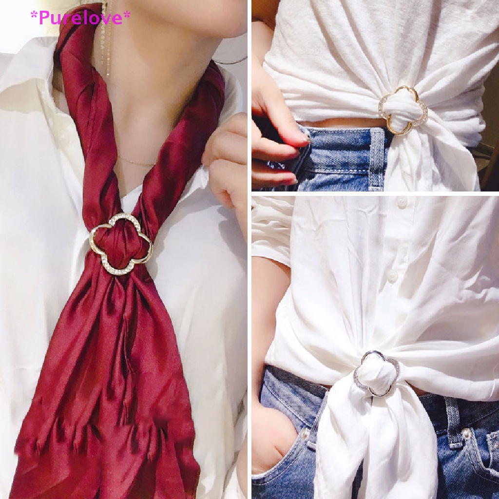 Purelove > Kẹp Khăn Quàng Cổ Đính Đá Thời Trang Thanh Lịch Cho Áo Sơ Mi Voan Và Khăn Quàng Cổ Mới