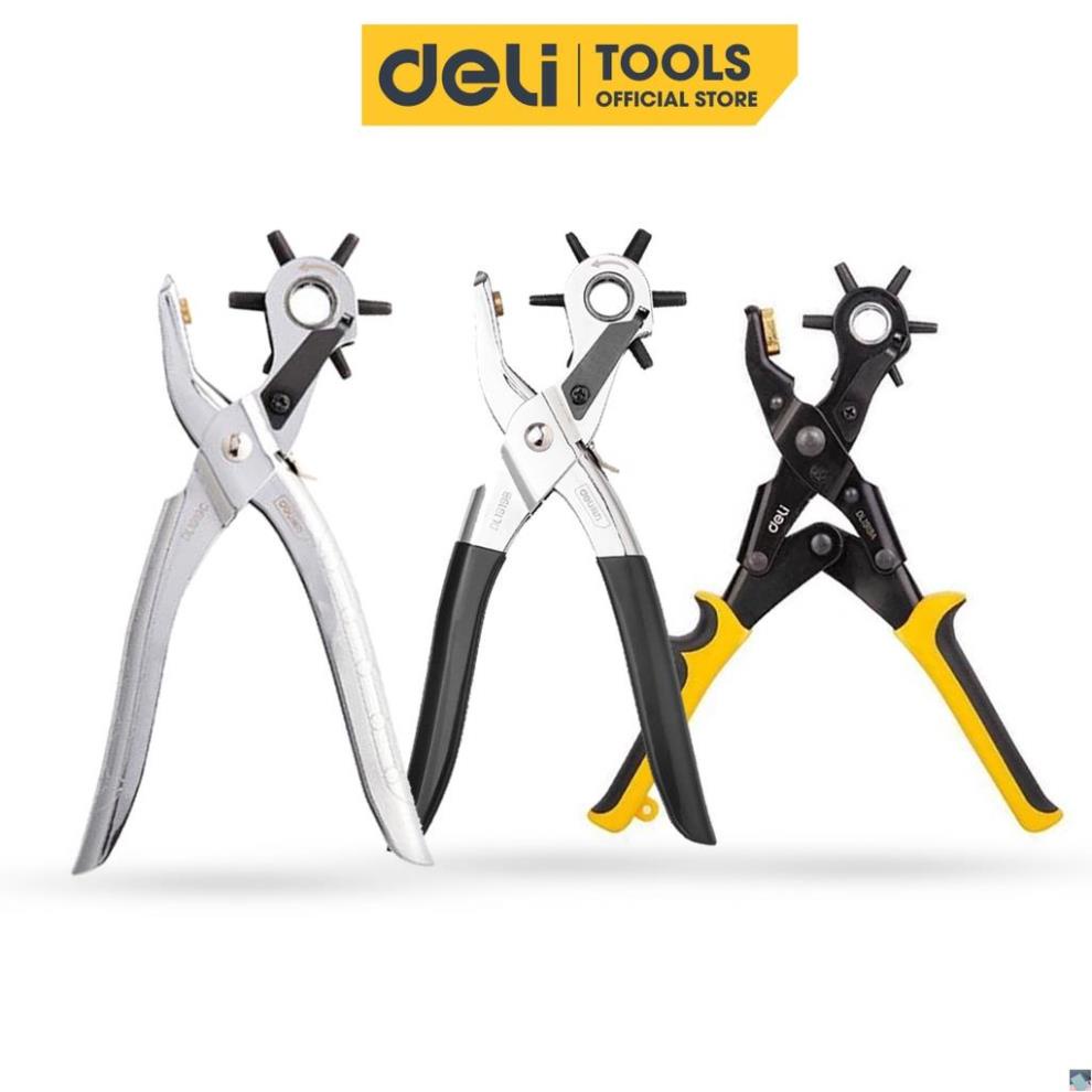 Kìm Bấm Lỗ 9 Inch Deli Tools Màu Đen Cao Cấp - Kích Thước Lỗ Bấm Đa Dạng Phù Hợp Với Nhiều Nhu Cầu Khác Nhau - DL1919 .