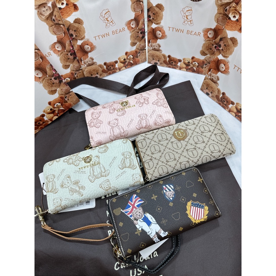 [HÀNG MỚI VỀ] VÍ DÀI KÈM DÂY DA NGẮN PHÙ HỢP ĐI HỌC ĐI CHƠI ĐI TIỆC - CHÍNH HÃNG TTWN BEAR - PICK TRỰC TIẾP STORE THÁ