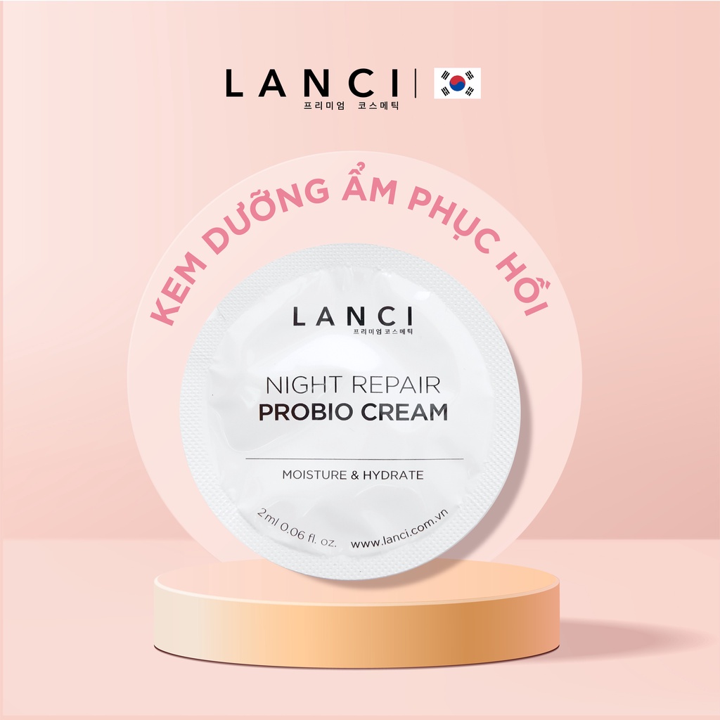 (Minisize 2ml) Kem Dưỡng Ẩm Phục Hồi Da LANCI Night Repair Probio Cream 2m  - Mẫu 2022