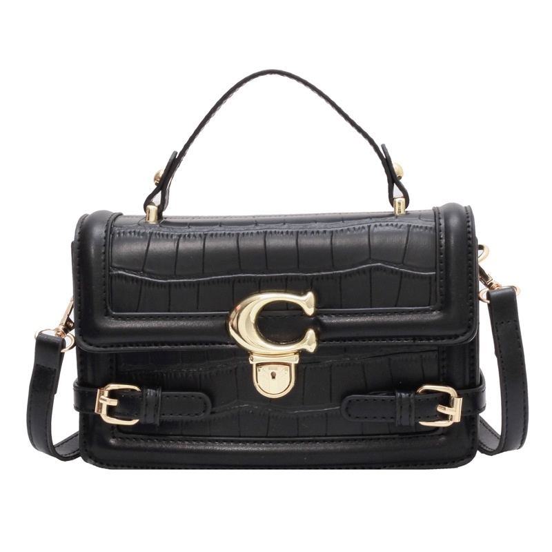 IELGY Túi Đeo Chéo Nhỏ Màu Đen Phong Cách retro Cho Nữ