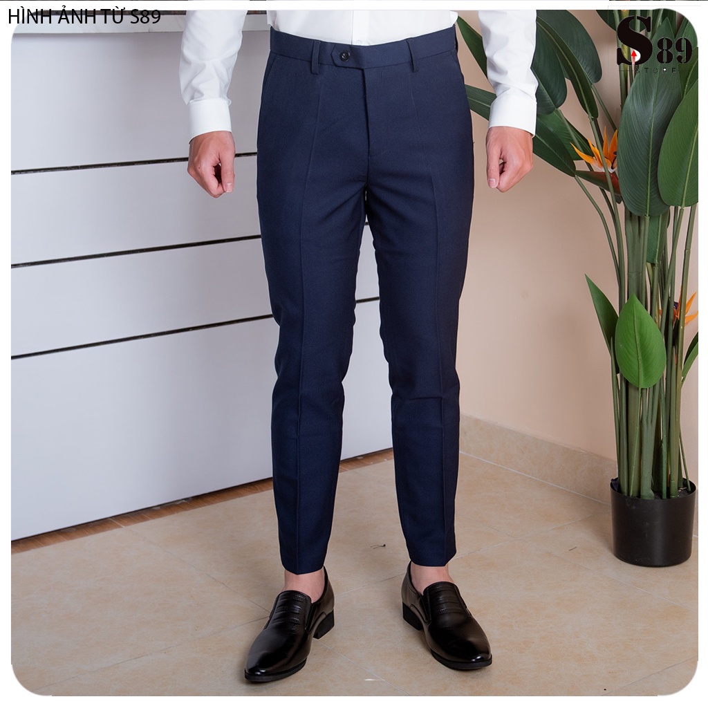 Quần âu nam, quần tây nam T-max chất vải chéo 81 dày dặn co giãn nhẹ , đường may chuẩn - Thời trang S89