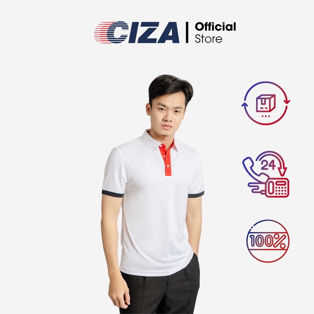 Áo Polo Nam phối cổ CIZA thun basic cộc tay vải Taiwan cao cấp phong cách trẻ trung chuẩn form  APNS12