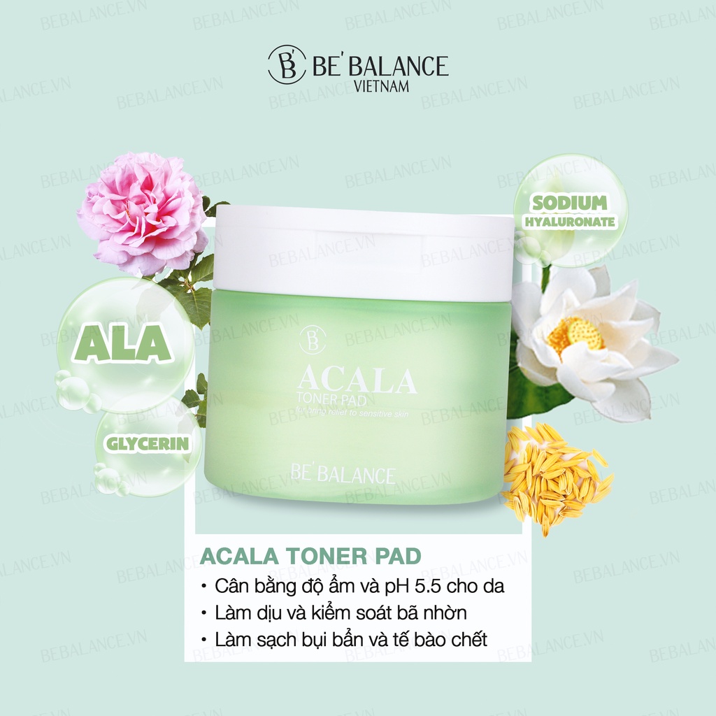 Nước Cân Bằng Chăm Sóc Da, sạch sâu, giảm mụn, cấp ẩm Be'Balance Acala Toner Pad (150ml)