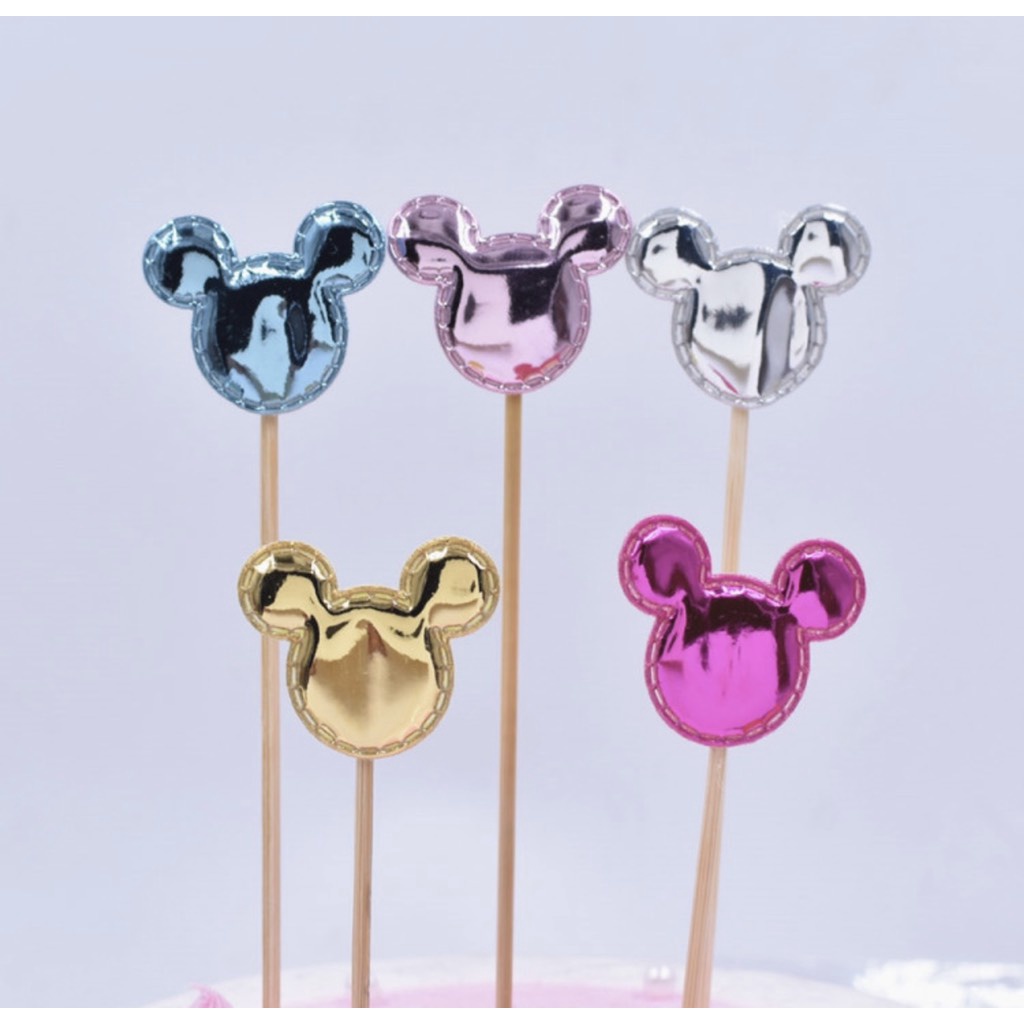 50 cây cắm đầu gấu da phồng MIX MÀU-Q6752