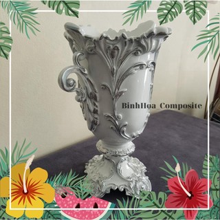 Bình hoa composite hoa lá bình lá mã bh27, lọ cắm hoa cao cấp