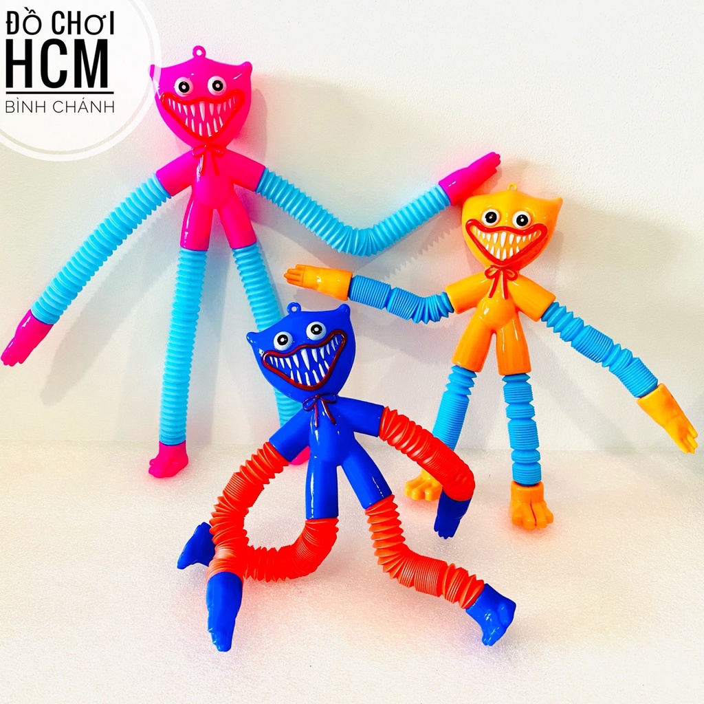 Đồ chơi trẻ em huggy wuggy ống lò xo kéo dãn biến hình mọi kiểu dáng, giãn giảm căng thẳng, xả stress