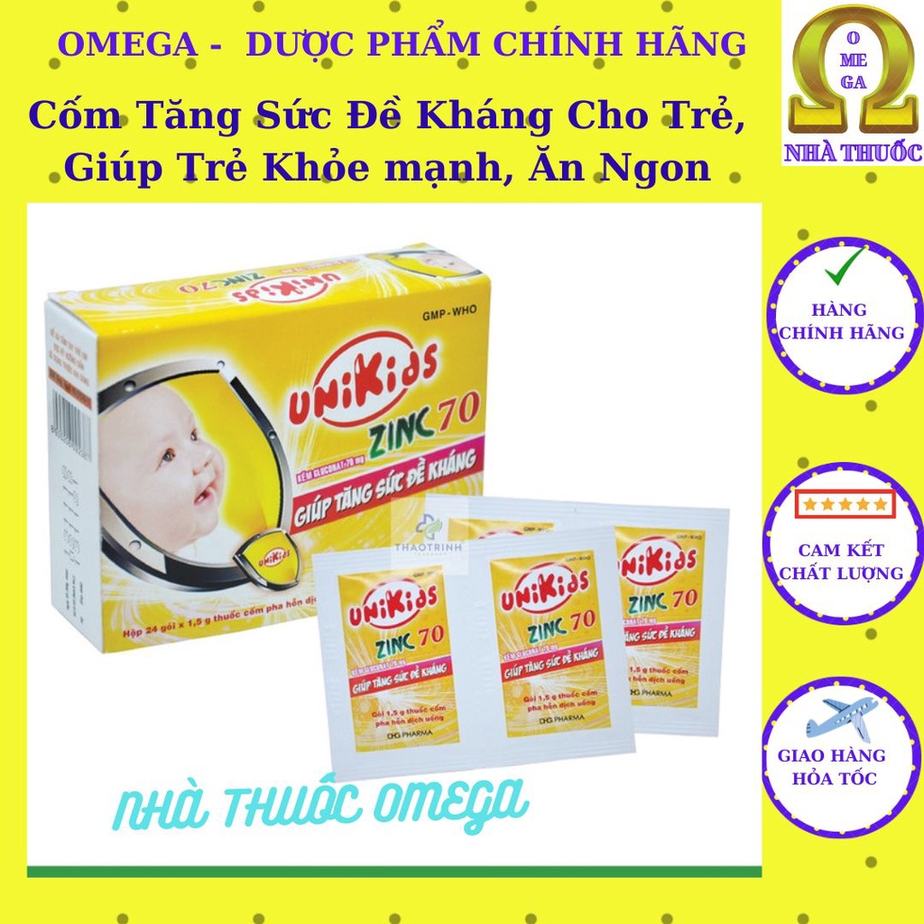 KẼM UNIKIDS ZINC 70 - TĂNG SỨC ĐỀ KHÁNG CHO BÉ