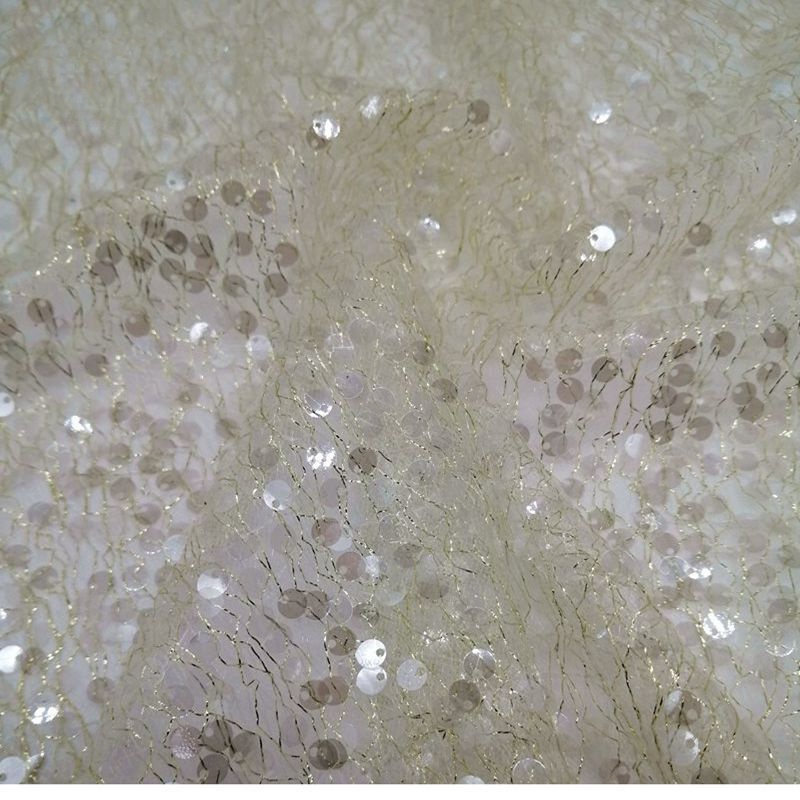 Vải Ren Đính Kim Sa 6mm Tự Làm Thủ Công