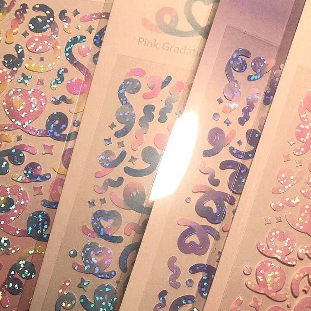 Miếng Dán Hình Trái Tim Màu Gradient Chống Thấm Nước Dùng Trang Trí Sổ Tay DIY