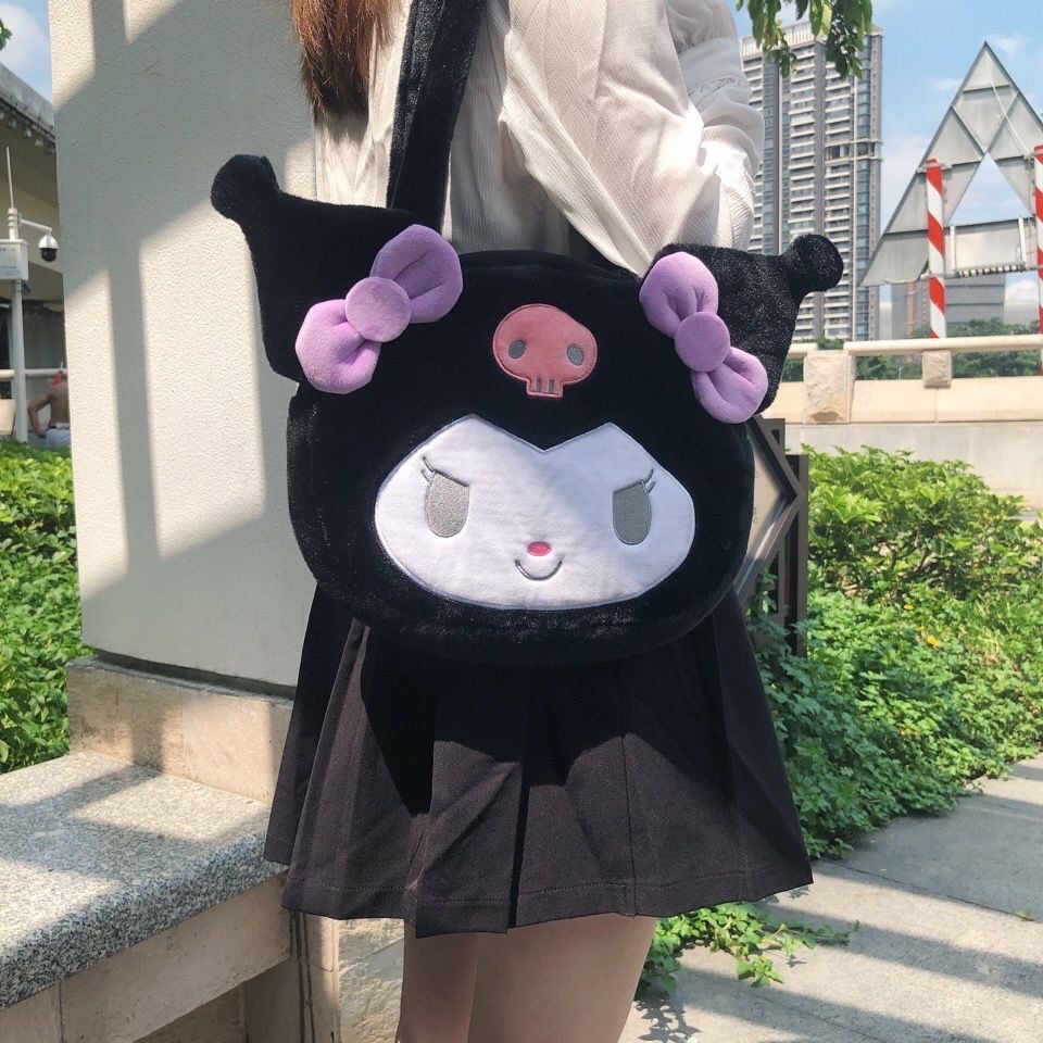 Babyfair.  Balo Đeo Vai Kiểu Hoạt Hình Kuromi Dễ Thương Phong Cách Hàn Quốc Cho Nữ