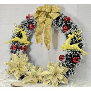 Vòng nguyệt quế noel giáng sinh 30cm - g12