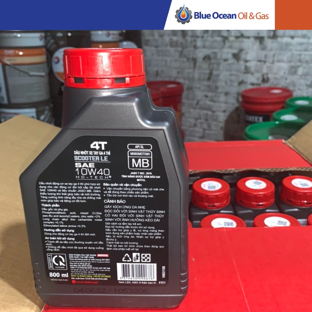 Dầu nhớt xe ga Motul Scooter LE 4T 10w40 800ML