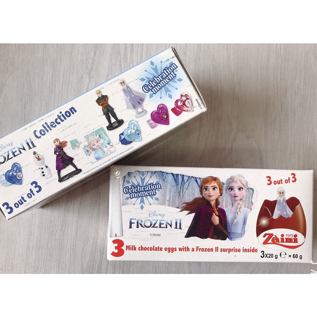 Hộp 3 Trứng Socola  Disney Zaini Ý.