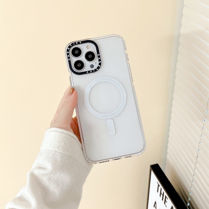 Ốp Điện Thoại PC Cứng Màu Trắng CASETIFY Cho iPhone 14 14Pro 11 12 13 Pro Max