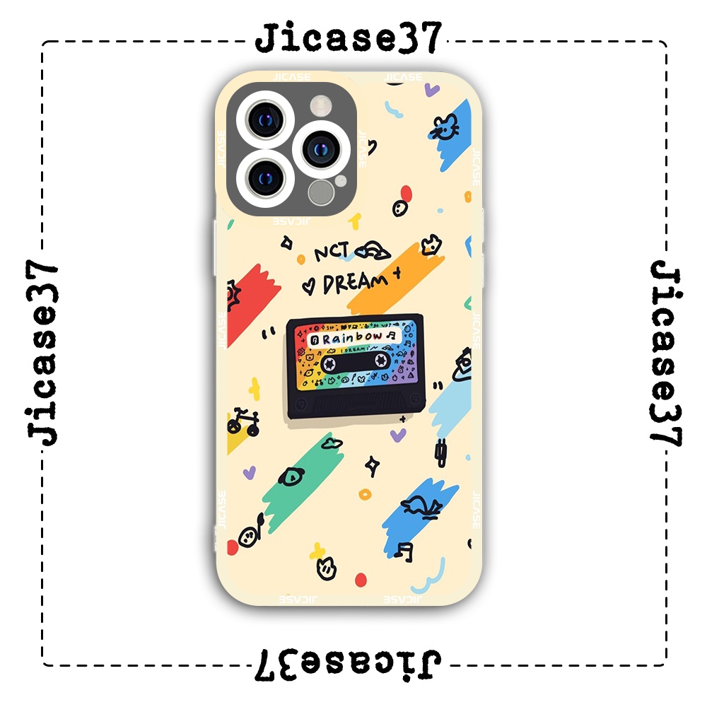 Ốp lưng iphone cạnh vuông Jicase Đài Rainbow 6plus/6s/6splus/7/7plus/8/8plus/x/xs/11/12/pro/max/plus/promax