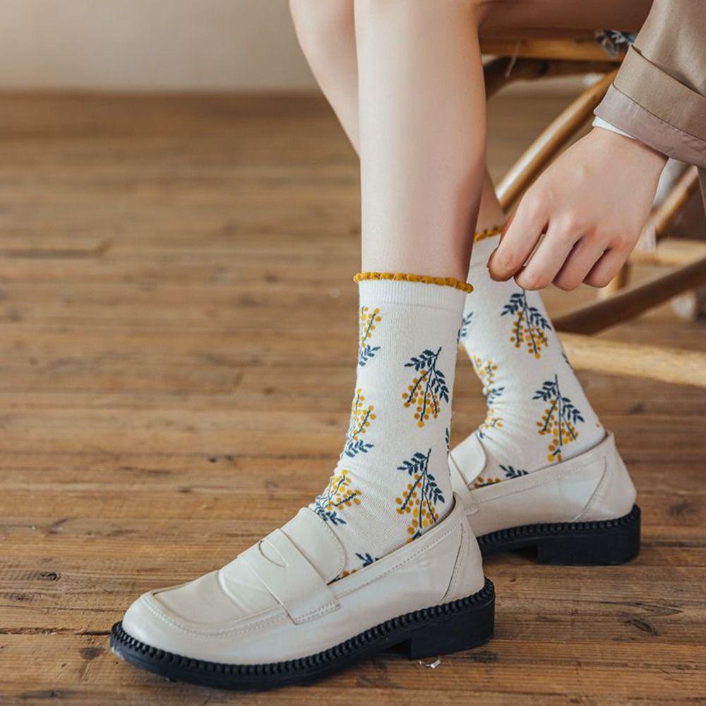 FALLFORBEAUTY Vớ Thoáng Khí Họa Tiết Kẻ Sọc Caro Phong Cách Lolita Cổ Điển Dễ Thương Cho Nữ