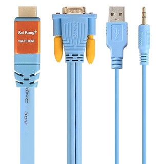 Cáp chuyển đổi vga sang hdmi saikang 1.5m hdv02 sk-z478 - hàng nhập khẩu
