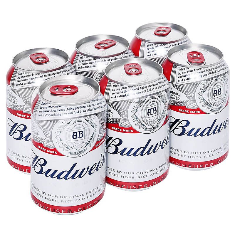 [Hỏa Tóc} Lốc 6 Lon Bia Budweiser 330ml/Lon