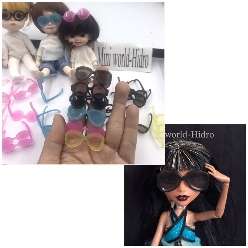 Mô hình mắt kính cận và màu đen cho búp bê MH monster high BJD tỉ lệ 1/6 1/8 Mong Ming Meng HandMade