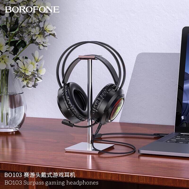 Tai nghe máy tính có míc chụp tai chơi game chính hãng Borofone Bo103