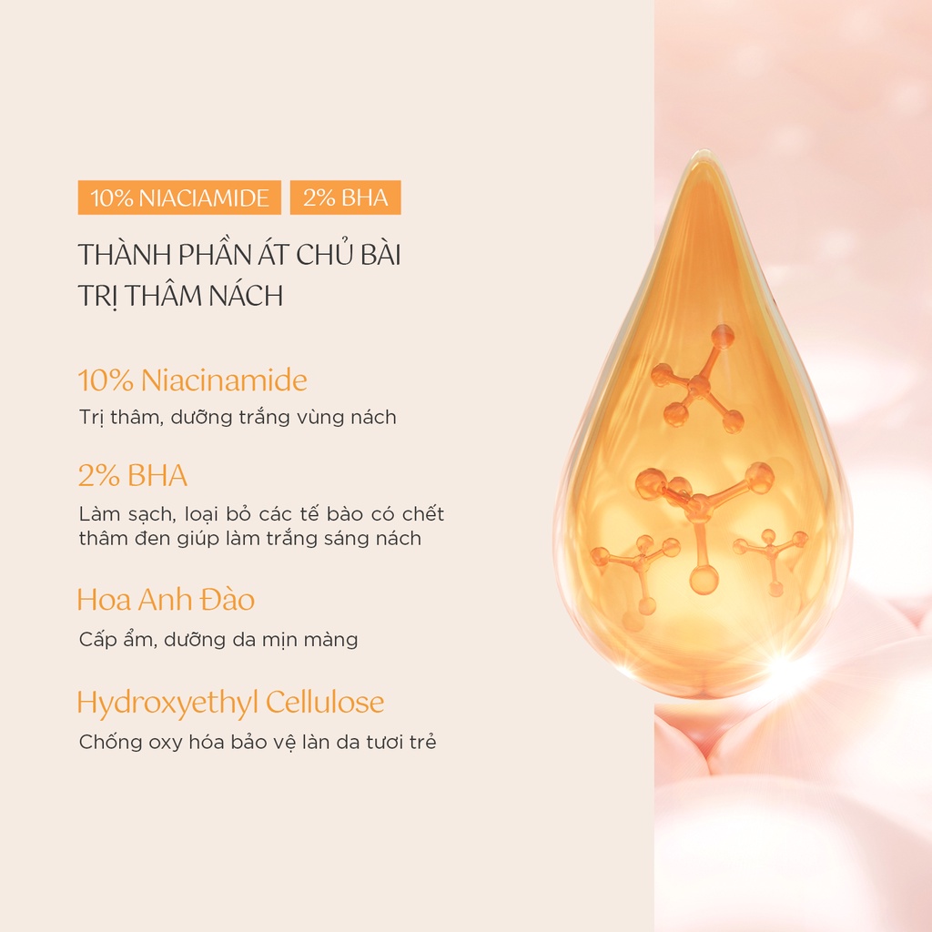 Serum mờ thâm nách, trắng nách 10% Niacinamide 2% BHA Mchokoo 10ml, dưỡng trắng giảm thâm nách, cấp ẩm, ngăn tiết mồ hôi | BigBuy360 - bigbuy360.vn