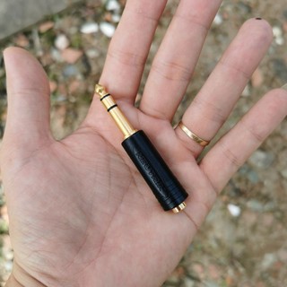Giắc chuyển 2.5, 4.4 cái ra 6.3mm đực.