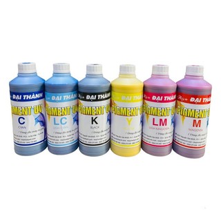 Mực Dầu Pigment uv chai 1 lit