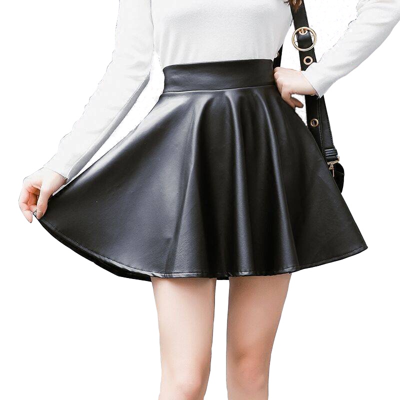 Chân váy xòe ngắn PHUONGMOON, chân váy da xòe, kiểu dáng xì teen phong cách siêu cute