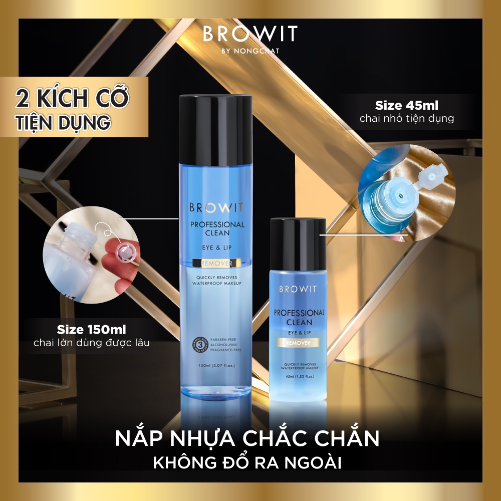 Nước tẩy trang mắt và môi Browit Professional Clean Eye & Lip Remover 150ml