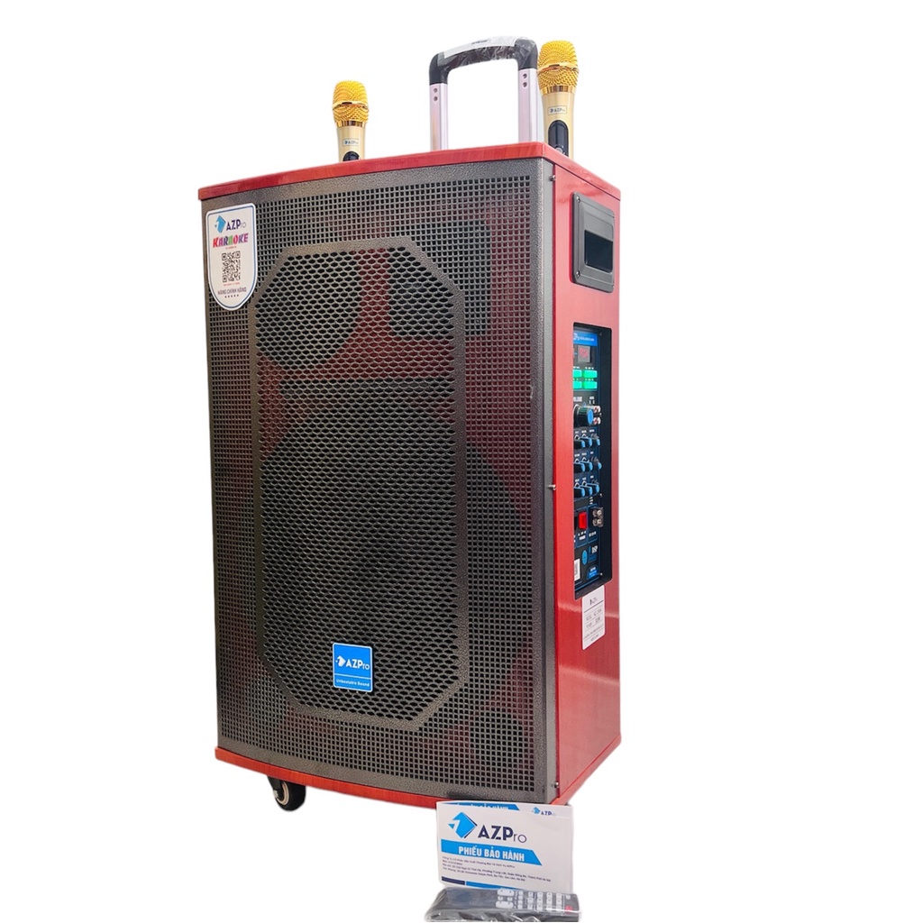 Loa kéo chính hãng AZPro, AZ-258-A, Bass 40-3 đường tiếng,mẫu mới 10 núm chỉnh có REVERB,tặng 2 mic chống hú,thùng gỗ